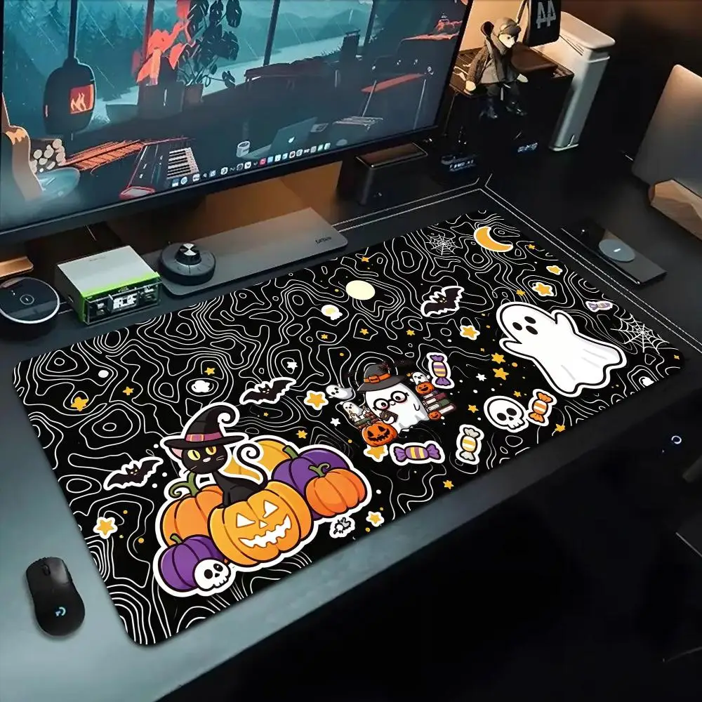 Halloween Black line contour topographic Mouse Pad 500X1000 mm Gaming Mousepad Gamer Rubber Otaku Keyboard Pad Laptop Desk Mat