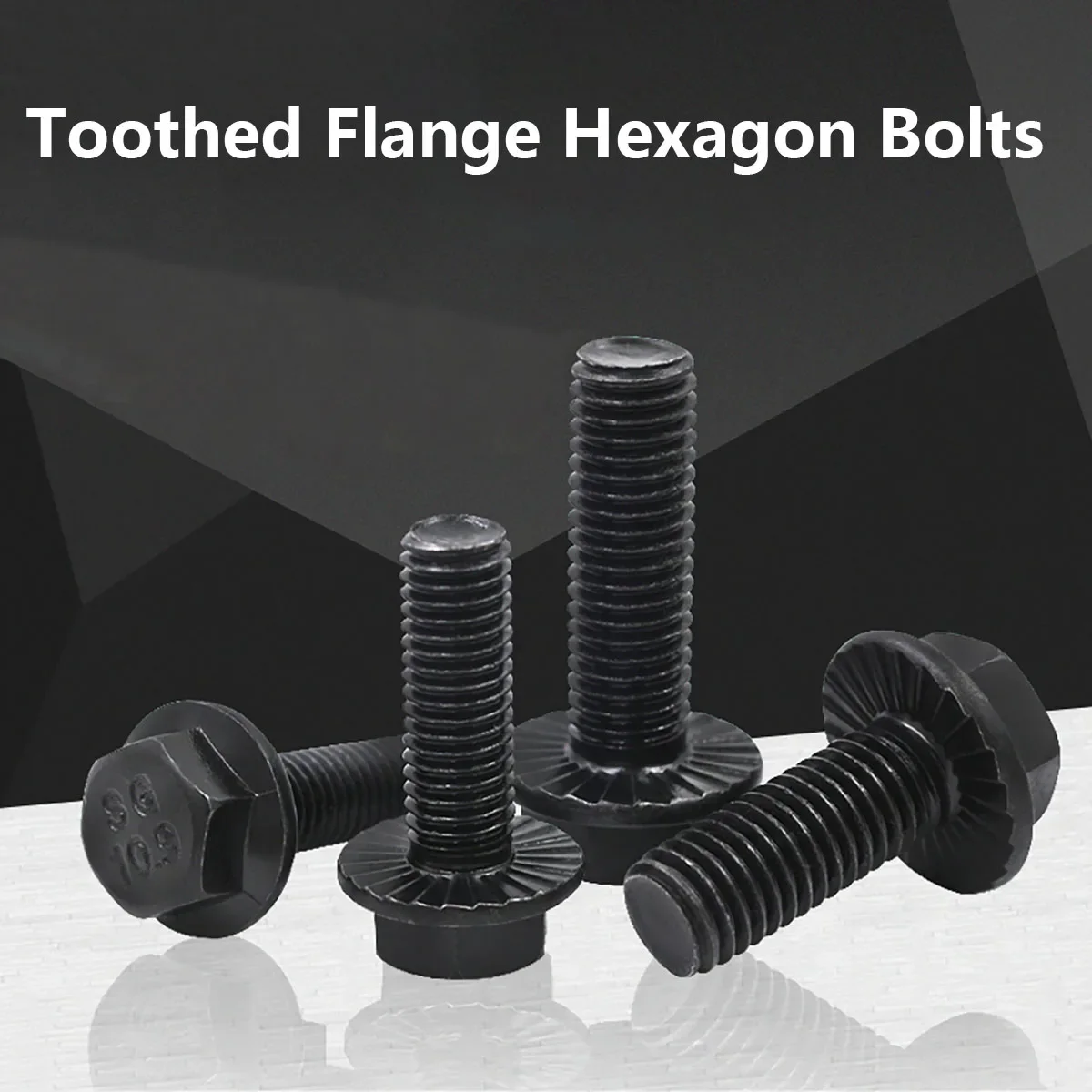 2/5/10Pcs M5 M6 M8 M10 M12 M14 M16 10.9 Grade Alloy Steel Hexagon Bolts With Flange GB5789 Flanged Toothed Anti-slip Screw