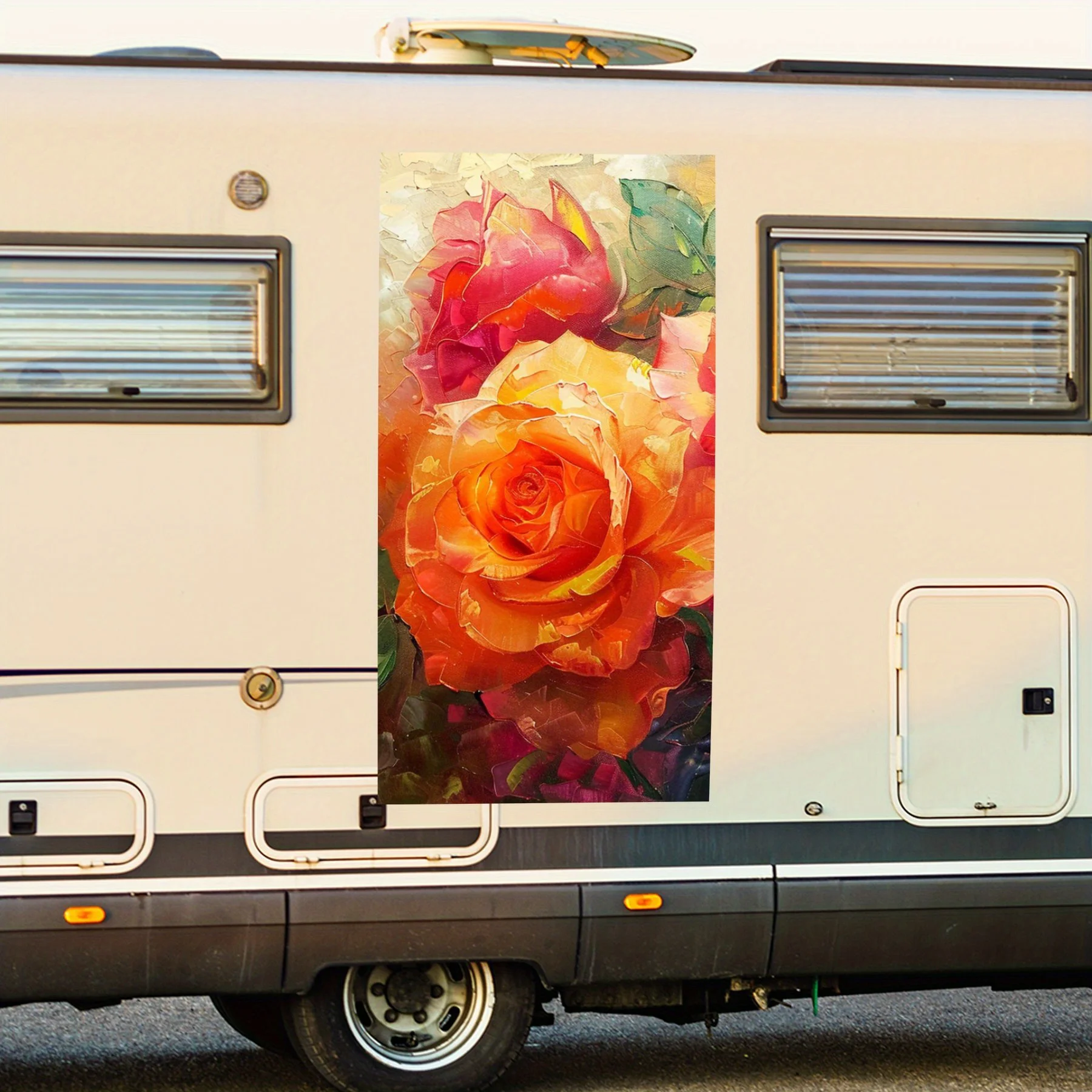 

Добавьте прикосновение художественной романтической кухни! Виниловая наклейка для двери автомобиля на колесах, водонепроницаемые самоклеящиеся виниловые наклейки, защитные украшения