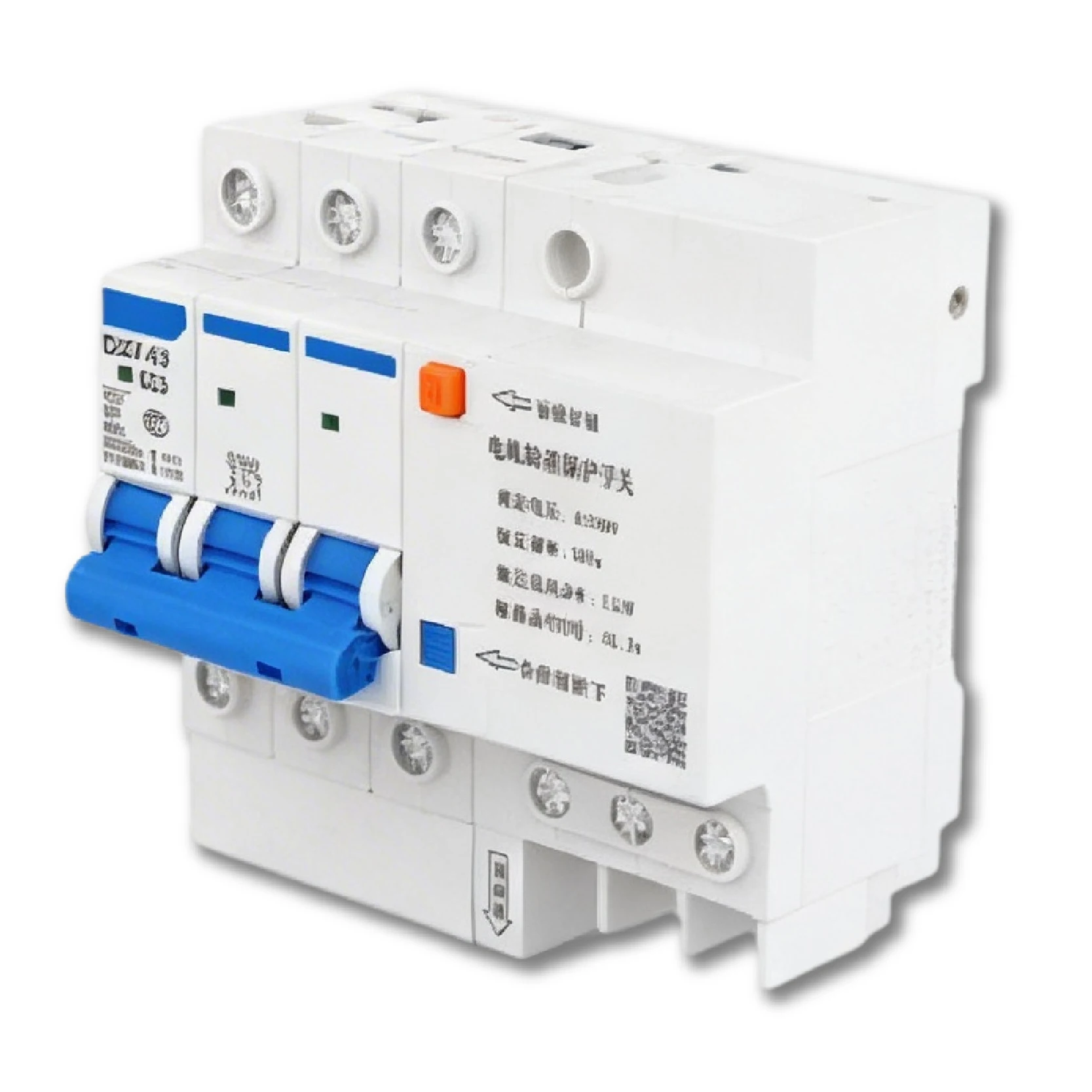 Circuit Breaker 380v 3p 16a 32a 63a Dz47s-63 Din Rail 3 Phase Switch Motor Phase Failure Protector