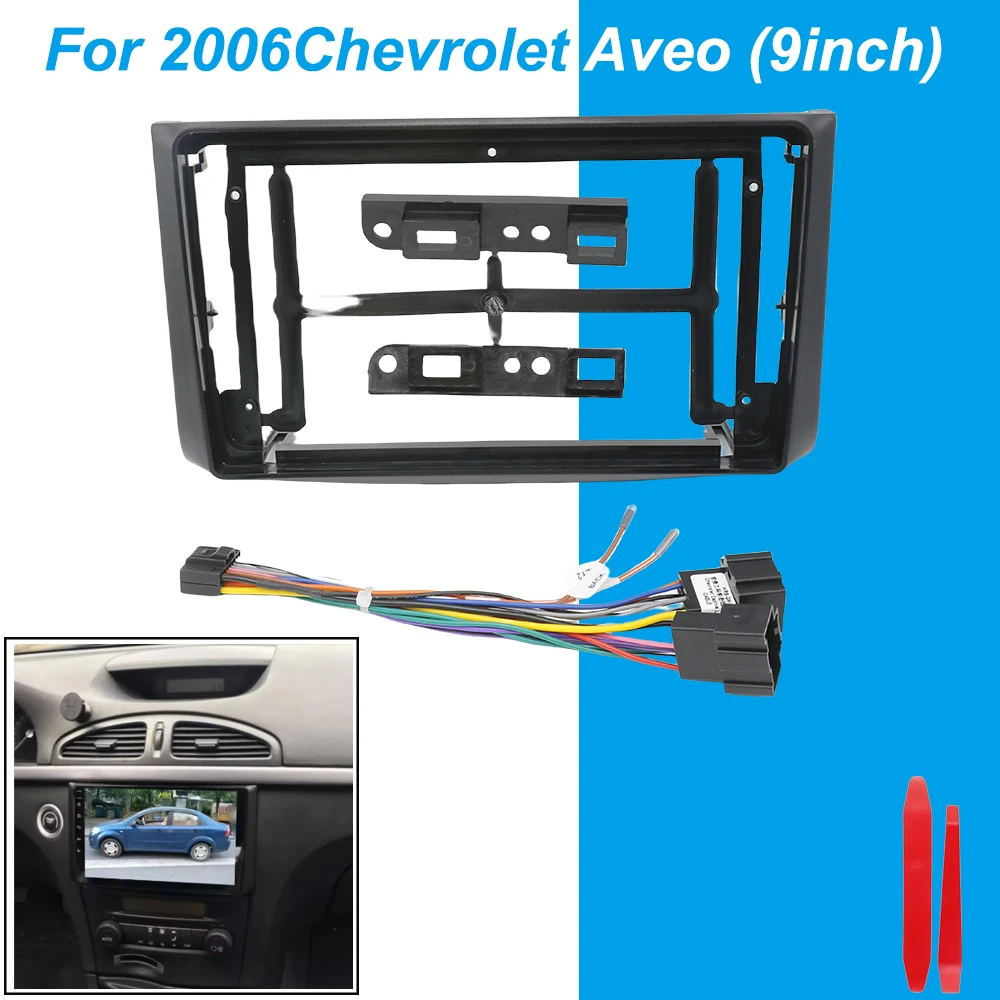 

9 Inch Car Frame Fascia Adapter for Chevrolet Aveo Lova Captiva EpicaRavon Nexia Gentra Android Radio Dash Fitting Panel Kit