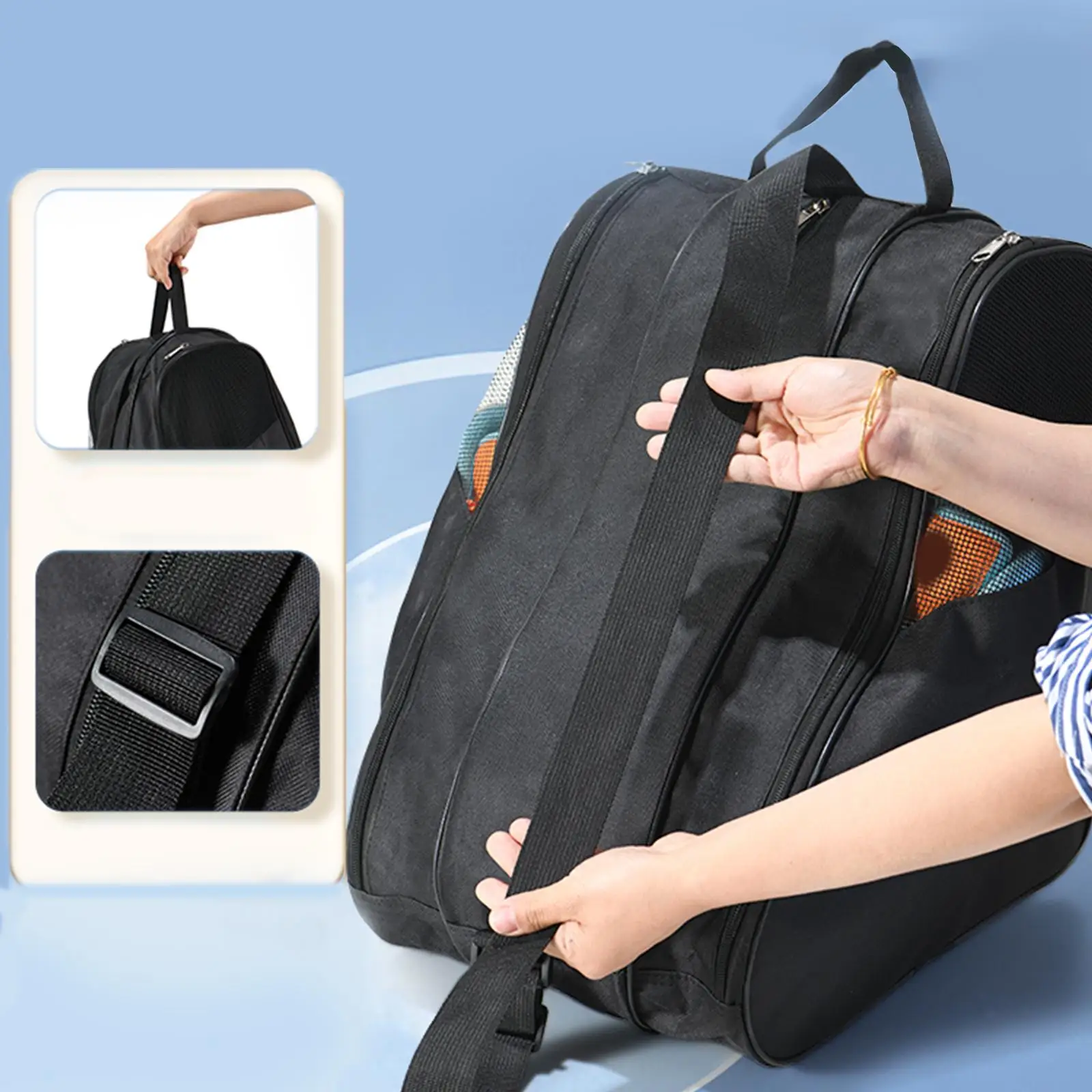 

Inline Skate Bag Practical Oxford Cloth Multipurpose Carrier Roller Blade Storage Bag for Artistic Skating