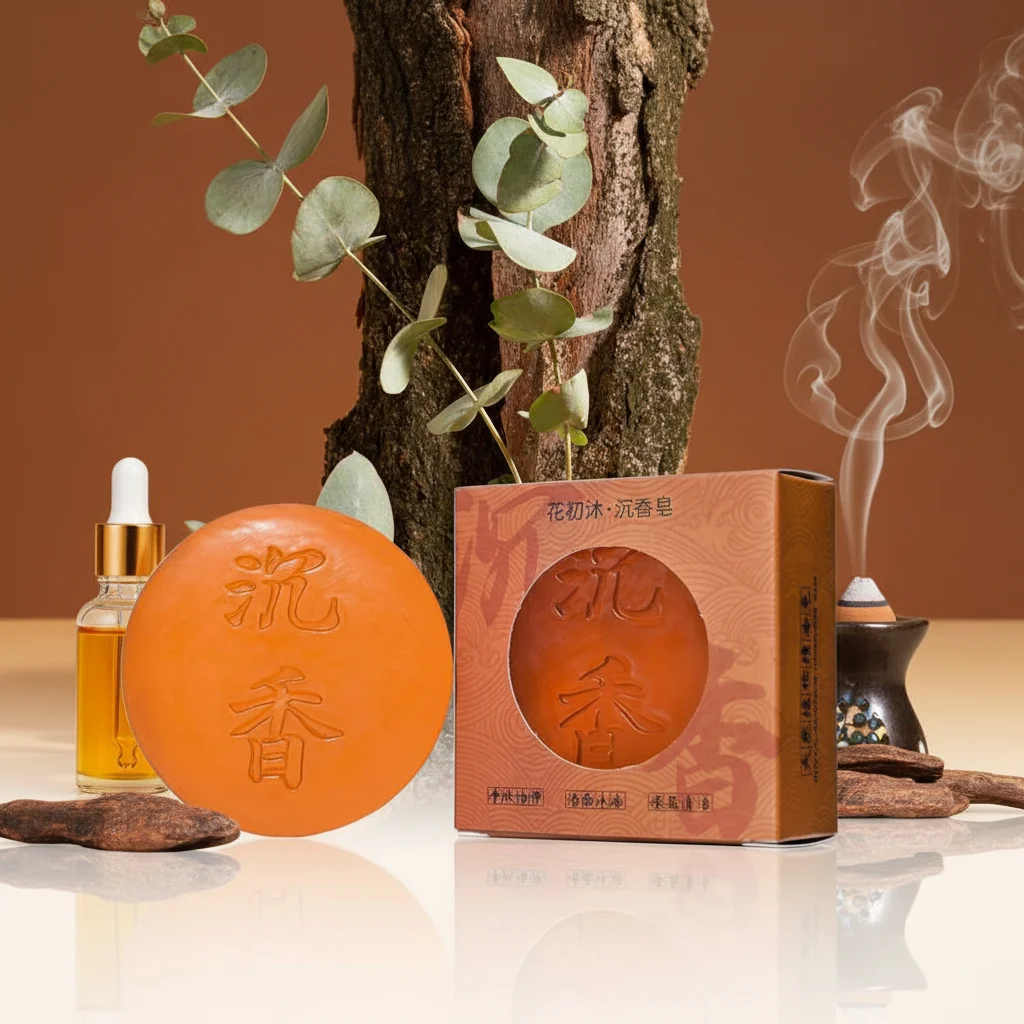 

Мыло с эфирным маслом из агарового дерева, нежное очищающее мыло ручной работы, натуральное растительное мыло с эфирным маслом для тела и лица, мыло для контроля жирности