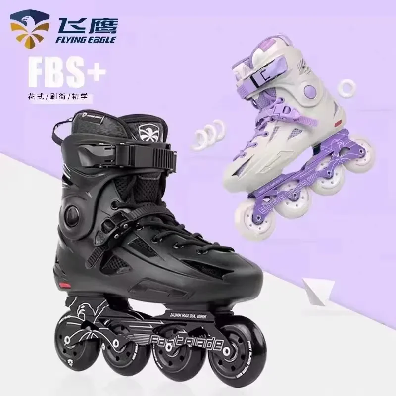 

Inline Skate Shoes,Roller Skates Adult Shoes Patines 4 Wheels Slalom Speed Free Inline Skating Racing Sneakers Beginners