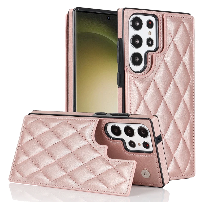Wallet Small Fragrance Card Slot Flip Leather Case For Samsung Galaxy S25 S26 Ultra S24 Plus S23 S22 S21 S20 FE Note 20 Cover