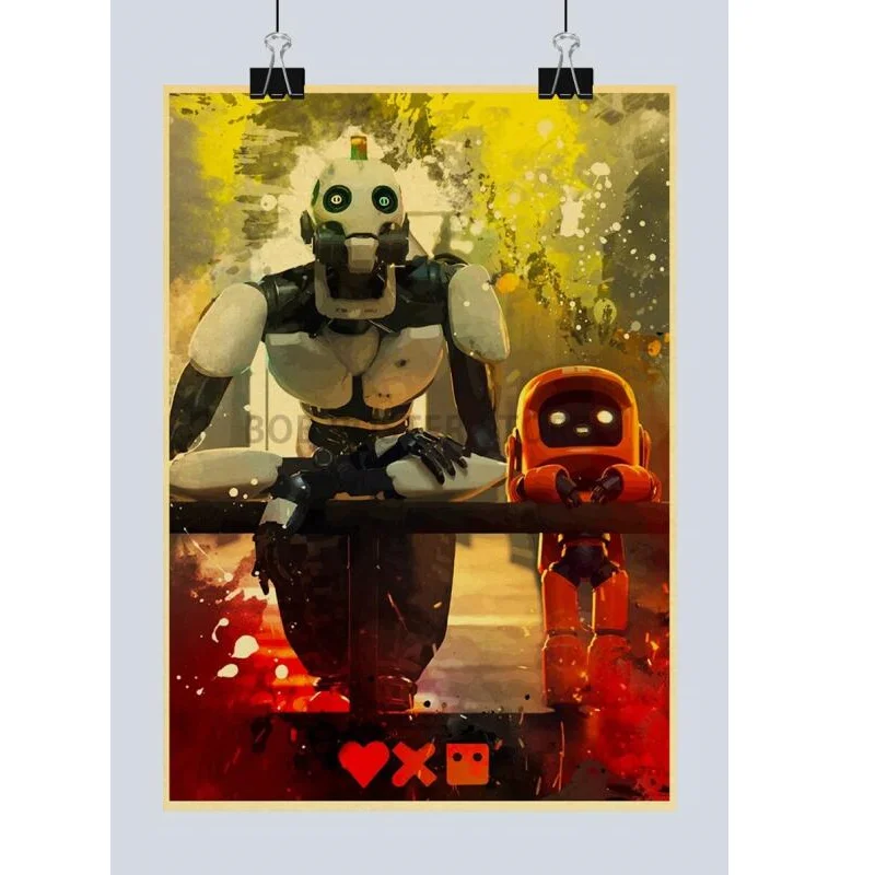 2022 New Anime Love, Death & Robots Poster, Ideal for Home Room, Bar, Cafe Art Collection, Wall Sticker Decorative Painting