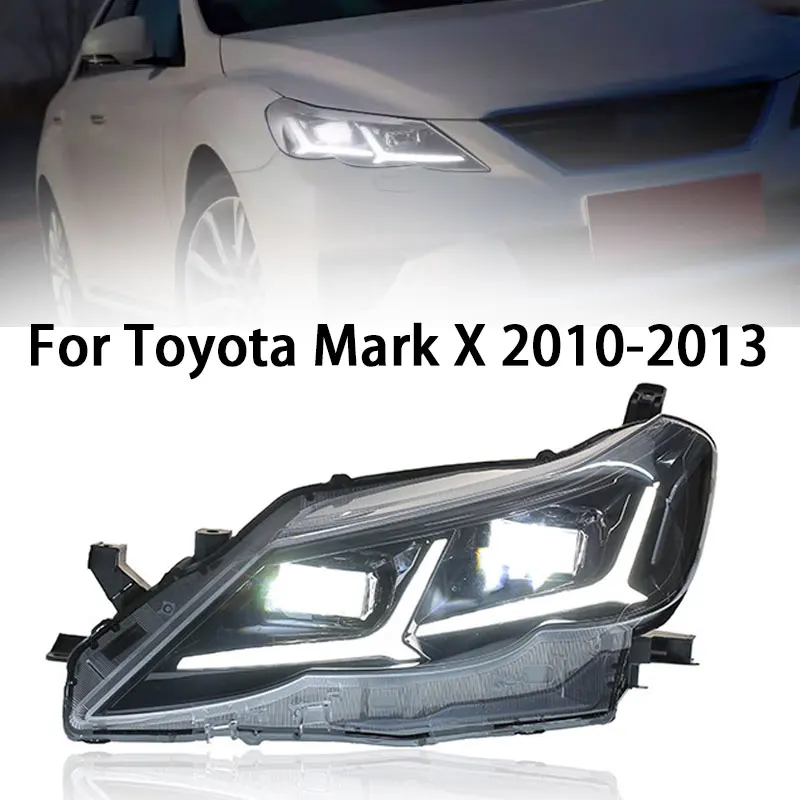 LED Headlight For Toyota Mark X Headlights 2010-2012 New Reiz Head Lamp Car Styling DRL Signal Projector Lens Auto Accessories