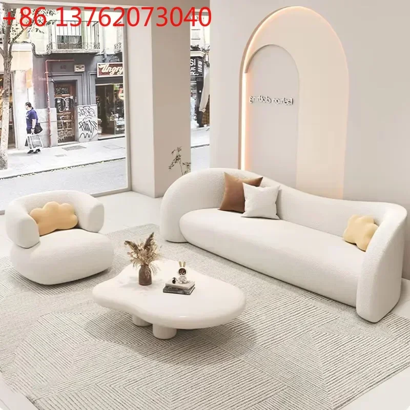 Beige European Living Room Sofa Wood Armrest Luxury Daybed Living Room Sofas Salon Bedroom Salas Comprimidas Home Furniture