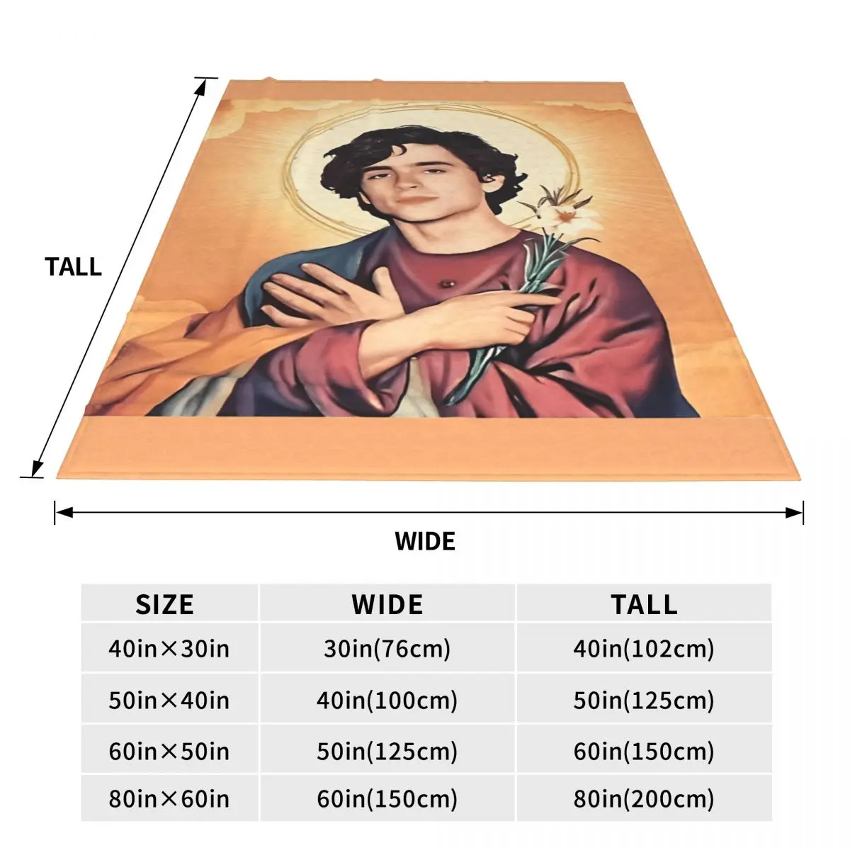 Super Warm Blanket Travel Office Timothee Chalamet As Jesus Throw Blanket Flannel Bedspread For Couch Bed Funny Sofa Bed Cover