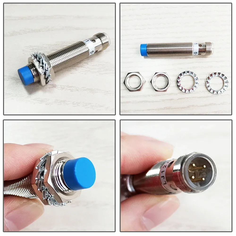 4-pin Plug-in Inductive Proximity Sensor M12 Detect Metal NPN PNP NO NC NO+NC Sensor Switch Sn:2/4mm 6-36VDC 90-250VAC