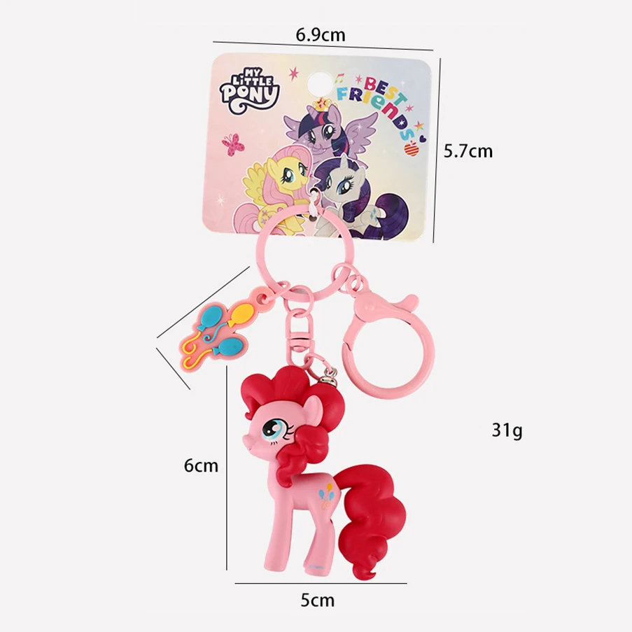 Anime My Little Pony Keychain Car Pendant Cute Cartoon Doll School Bag Pendant Kawaii Anime Accessories Christmas Gift Toy