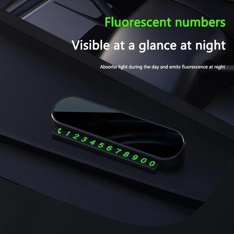 Car Phone Number Card Temporary Parking Card Plate Telephone Number Car Park Stop Automobile Accessories DIY Park Number Card