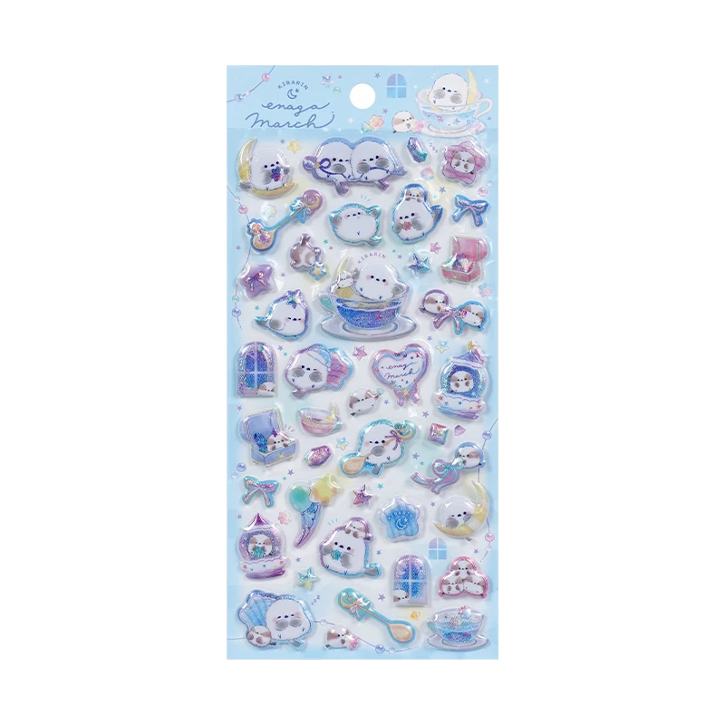 3 قطعة/6 قطعة الحلوى الحيوانات الأليفة القط القهوة الكعك فلاش منتفخ ملصقات ثلاثية الأبعاد سكرابوكينغ Diy بها بنفسك مذكرات القرطاسية ملصقات اللوازم المدرسية