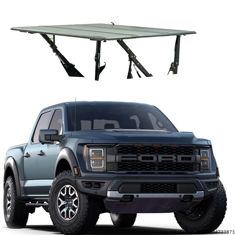 truck bed cover ford f150 accessories vehicles camping Folding Lift-up tri-fold bed cover For Ford F Series F150