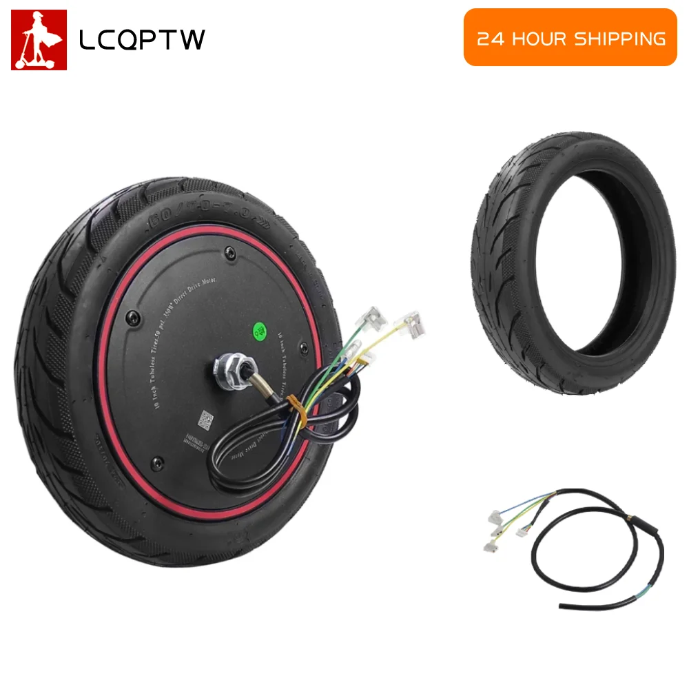 36V 350W Vorderrad-Nabenmotor-Baugruppe mit Reifen und Motorkabel für Xiaomi 4 Pro Elektroroller 10 Zoll 60/70-7.0 Vakuumreifen