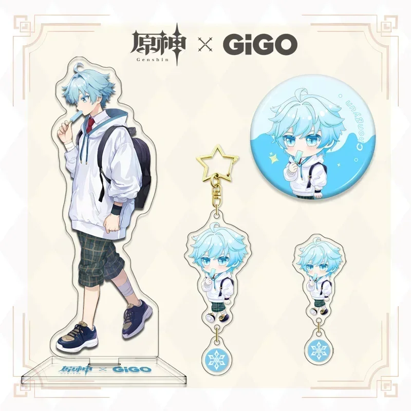 Yuanshen GIGO DK JK Series Chongyun Xingqiu Thoma Ayaka Keychain Acrylic Stand Game Goods Collection Desk Display Ornament Gift