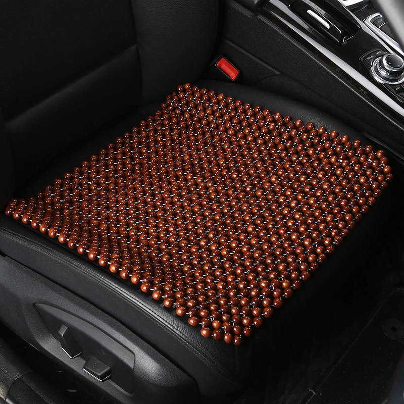 Summer  Wooden Bead Seat Cushion  Stitched by Hand  Comfortable and Breathable  Suitable for Office, Home and Car