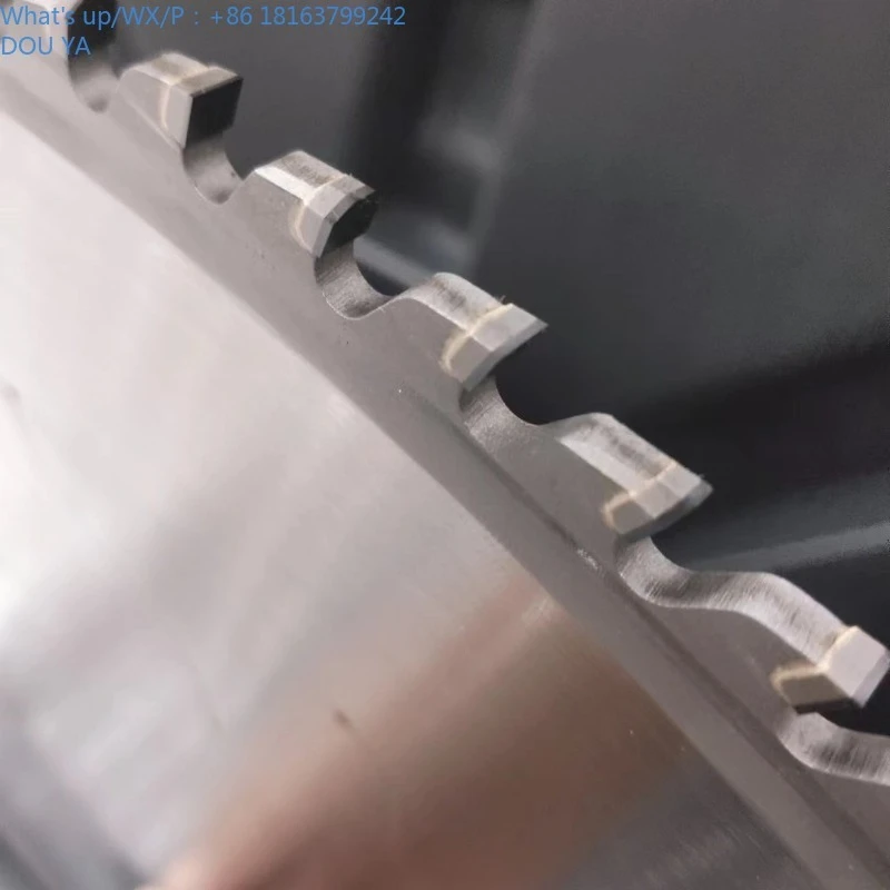 Cortador de hoja de sierra de carburo sólido soldado personalizado de fábrica, acabado blanco para hoja de máquina de sierra de calar de aleación de madera de acero