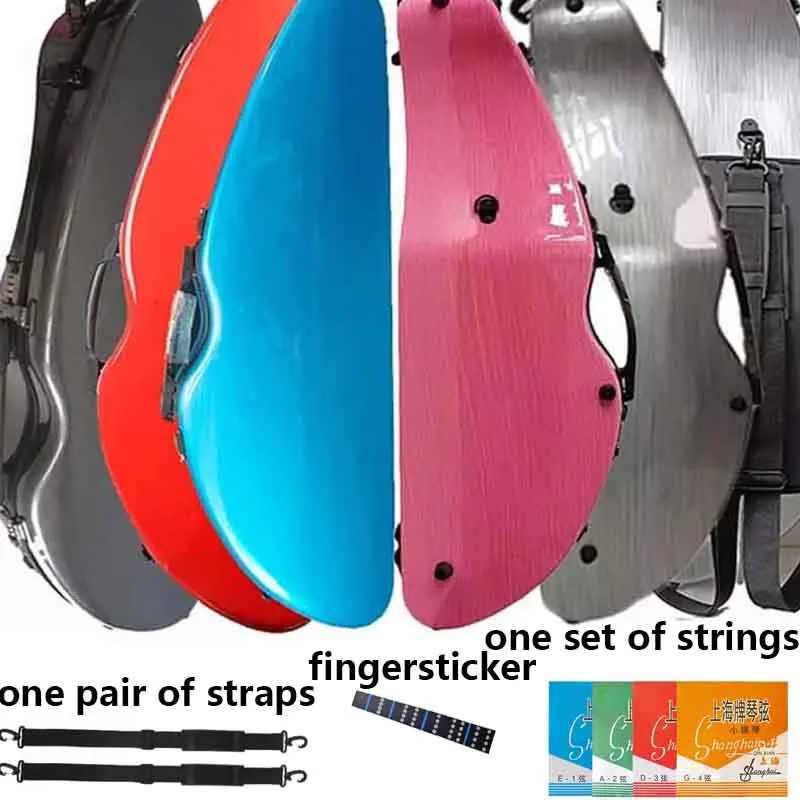 Multicolor Arc Unique Design 4/4 3/4 Violin Case Carbon Fiber Triangle Violin Box Violin Accessary With Hygrometer