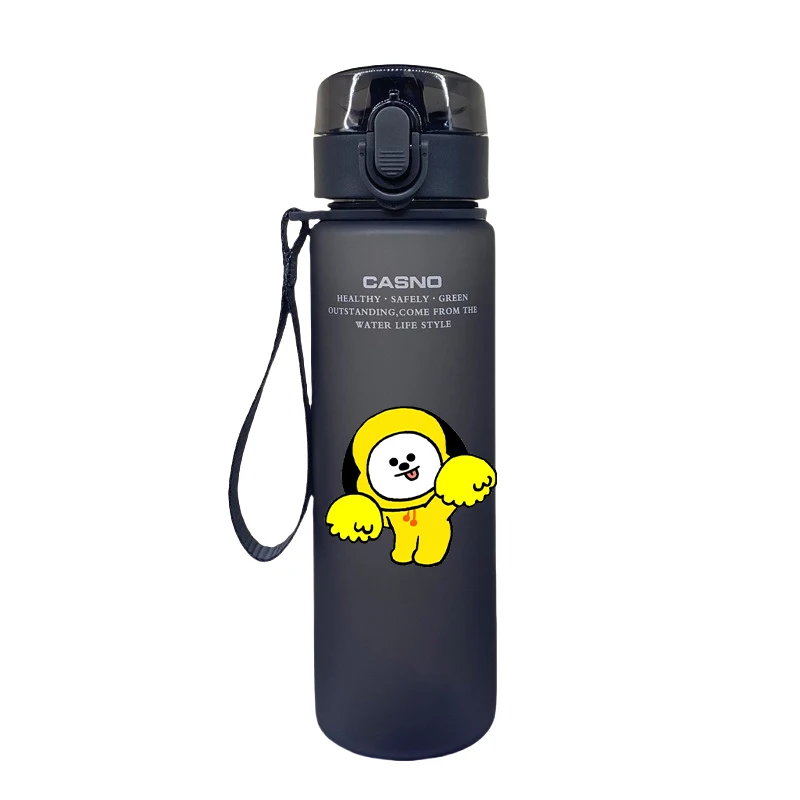 Kawaii Bt21 ขวดน้ําแบบพกพากีฬา RJ KOYA MANG CHIMMY Leakproof Gym ฟิตเนสกลางแจ้งขี่จักรยานเครื่องดื่มถ้วยกาต้มน้ําของขวัญ