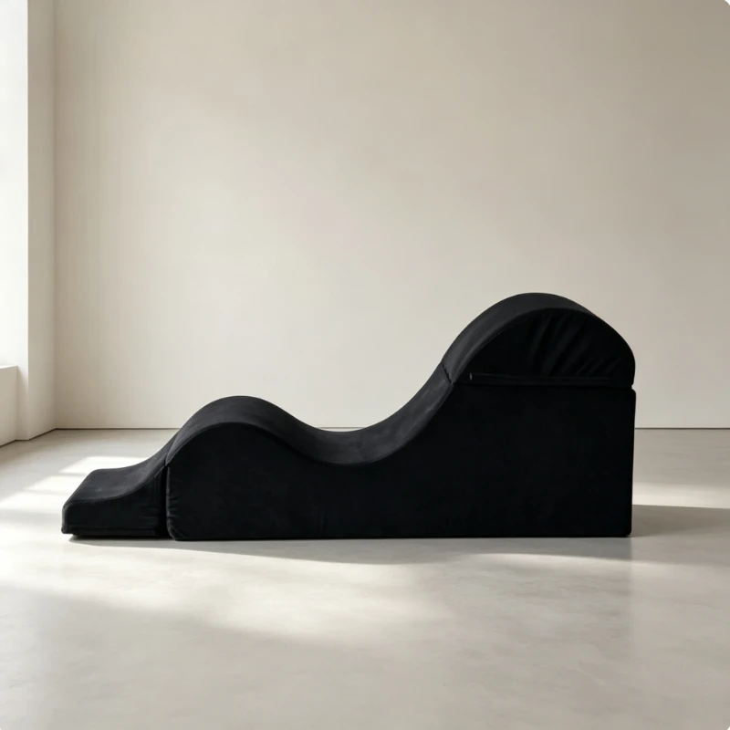 Foldable S-Shaped Sofa Bed Massage Seat Yoga Chair Wave Lounger Multi-Functional Storage Recliner Floor Furniture
