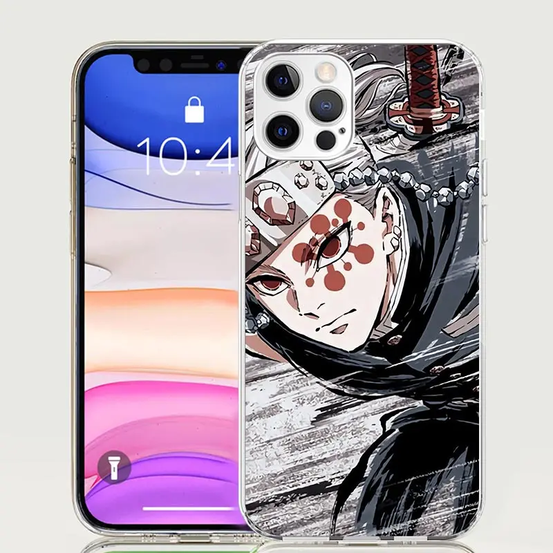 Demon Slayer Uzui Tengen Phone Case For iPhone 16 15 Plus 11 14 Pro Max 13 12 Mini XS X 7 8 + SE Pattern Customized Couqe Cover 