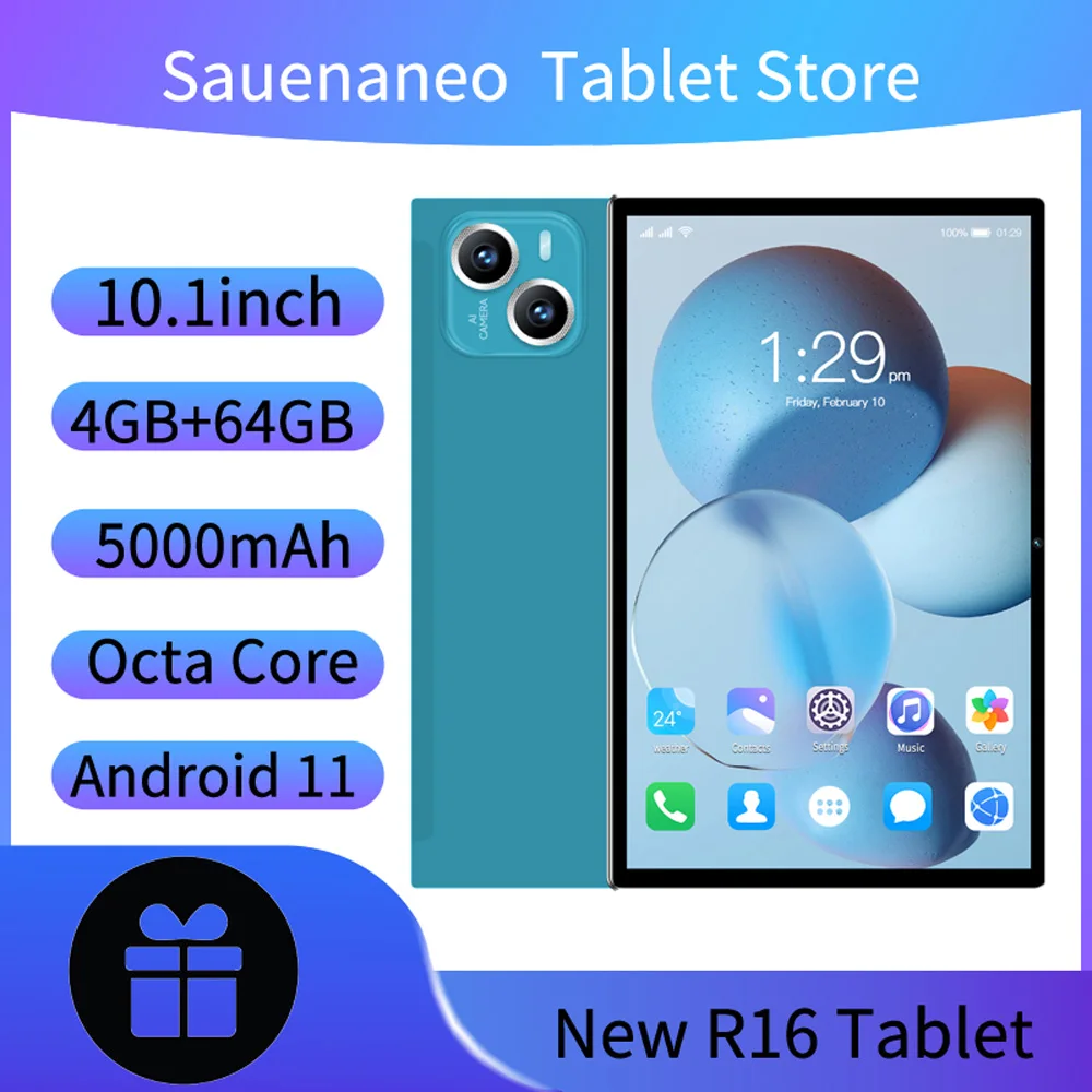 Nowy oryginalny tablet R16 10,1 cala Android Octa Core 4 GB RAM 64 GB ROM obsługuje tablet edukacyjny Google Bluetooth Android 11