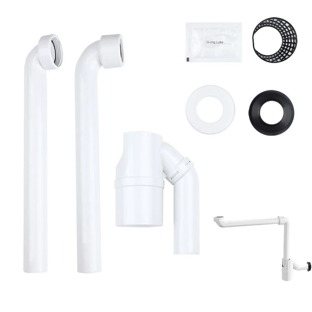 Space Saving Basin Drain Pipe with Filter Feature Perfect for Bathroom Installations Built to Last with PP Material