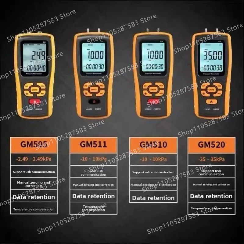 Differential Pressure Gauge Differentiae l Micro Differential  GM510 Digital Handheld