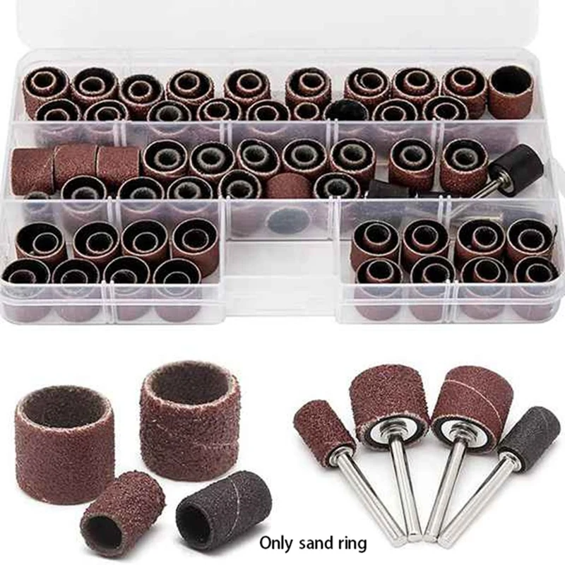 Anel Abrasivo Set para Nail Drill, Lixar Belt, Grossa Lixar Belt, 4 Spindle Kit Rotary, 104 PCs