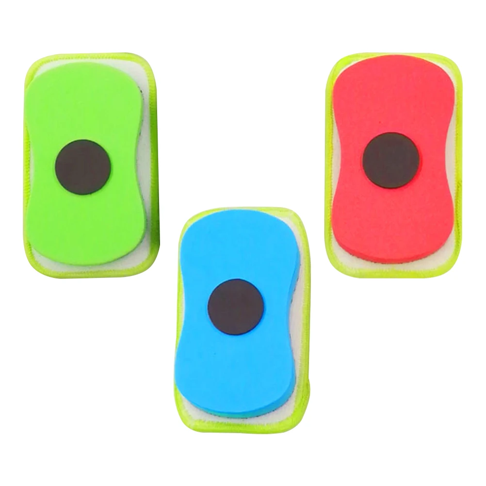 

3pcs Removable Washable Whiteboard Eraser Magnetic Blackboard Eraser Strong Magnet EVA Office School Reusable Board Wipes Easy
