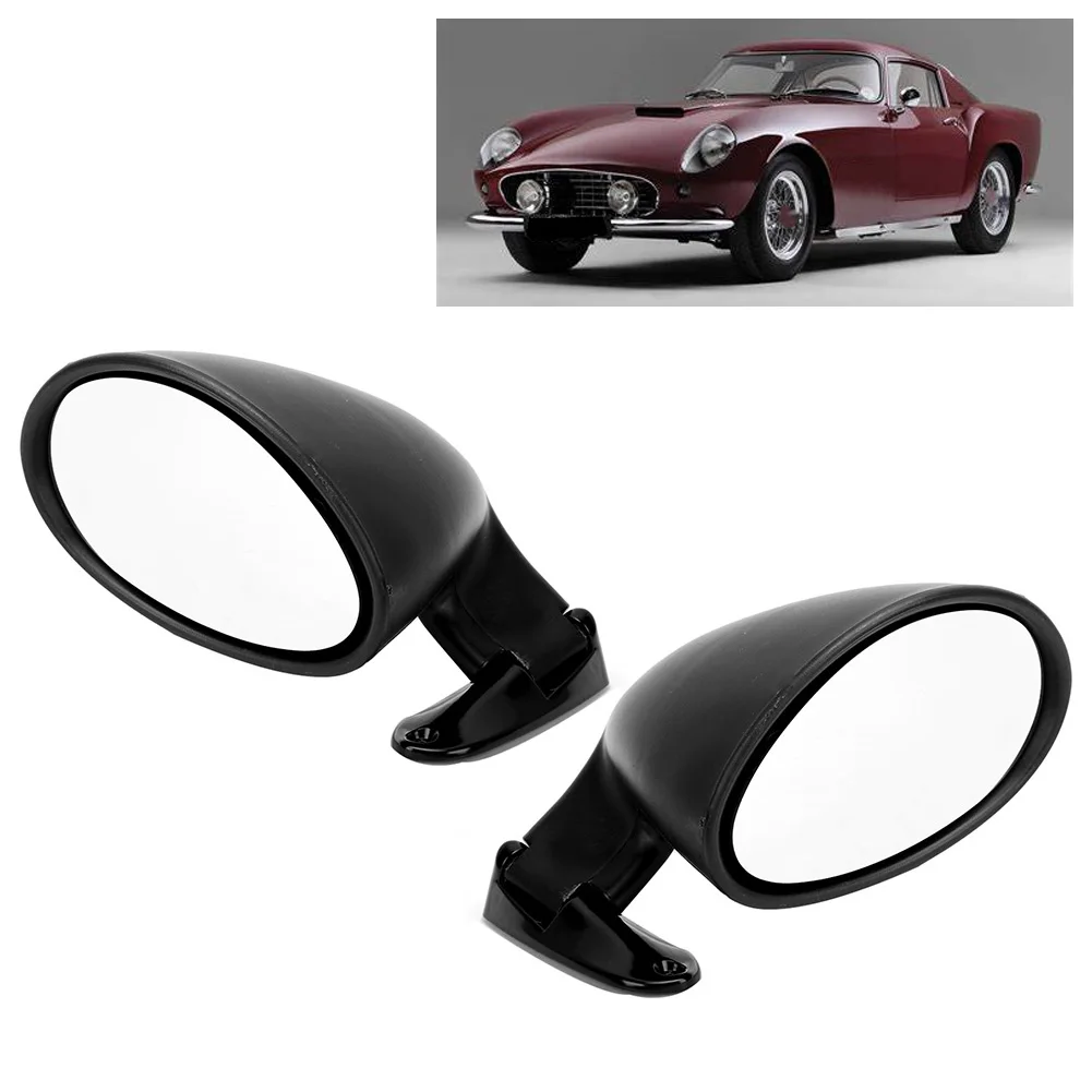 1 Pair Black  Side Door Rearview Mirror Vintage Car Modification Accessory Rearview Mirror Side Door Rearview Mirror