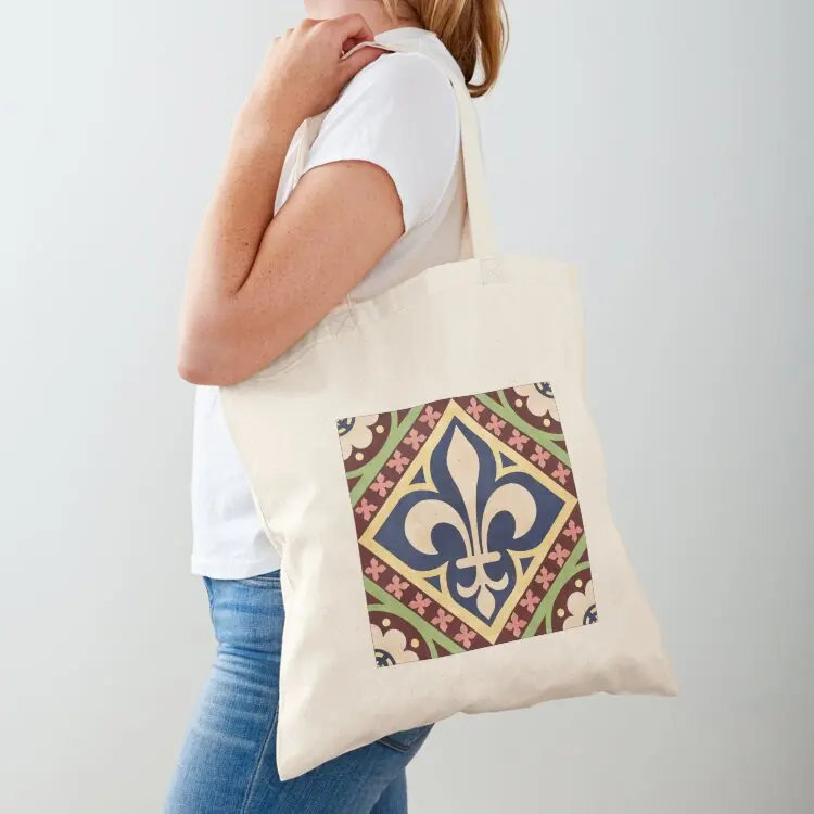 

Fleur De Lys Tile Reproduction Tote Bag shopping bag hand bag tote screen shopper women canvas