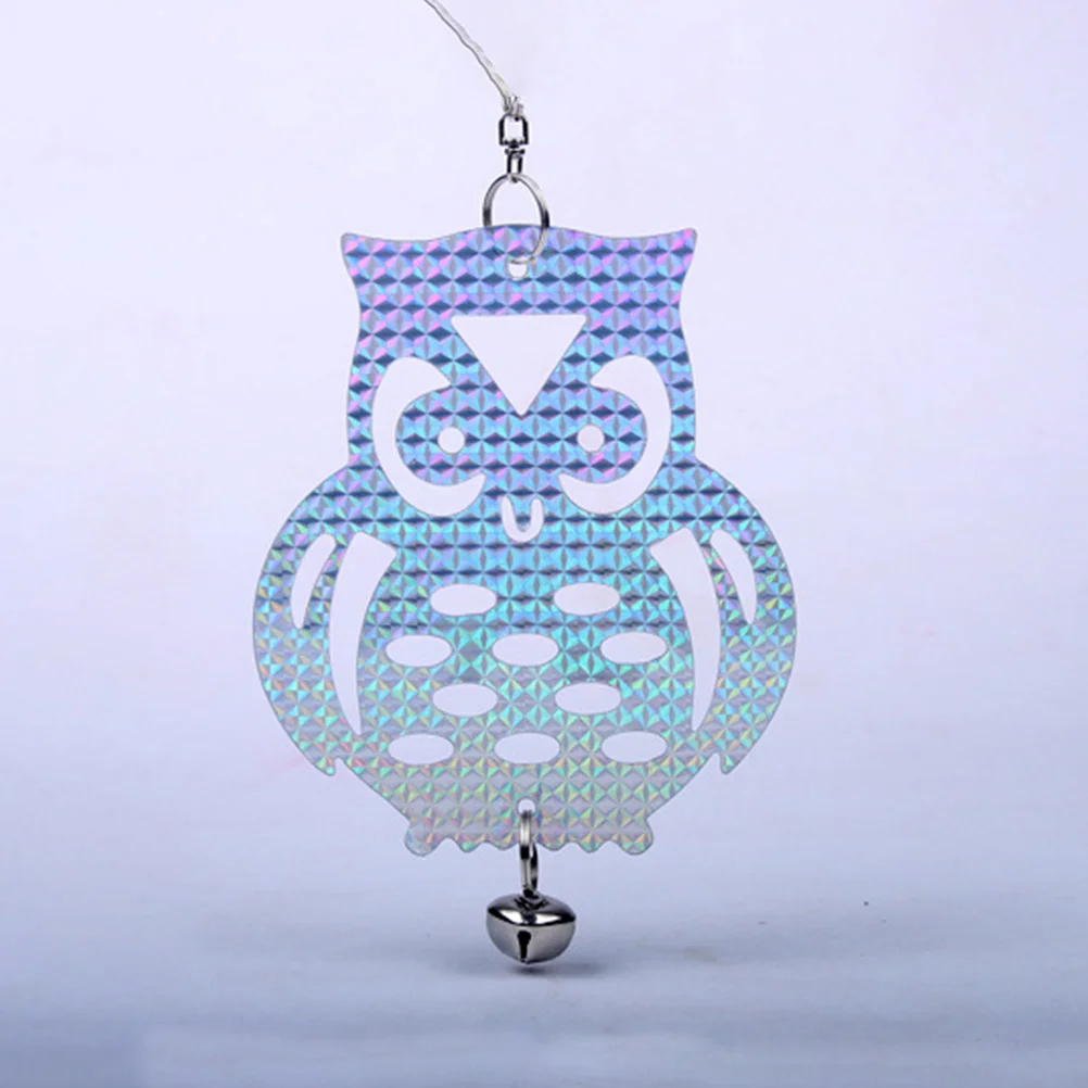 Bird Control Deterrence Owl Shape Hanging Delicate Garden Reflective Adornments Rings for Legs Budgie