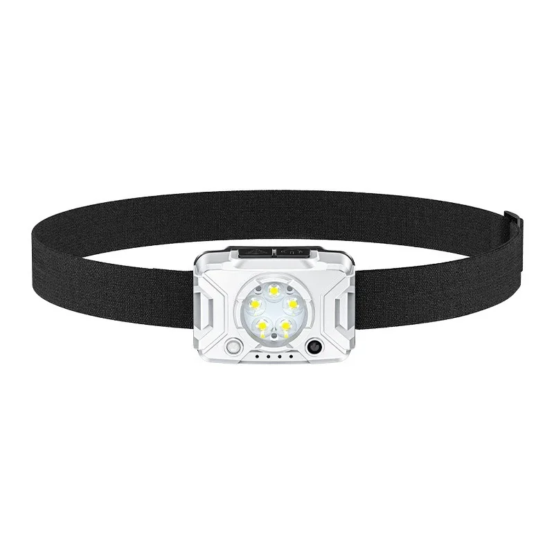 High Brightness Hand Wave Induction Headlamp 3 Gear Adjustable Portable Head Protective Lamp for Outdoor & Personal Use