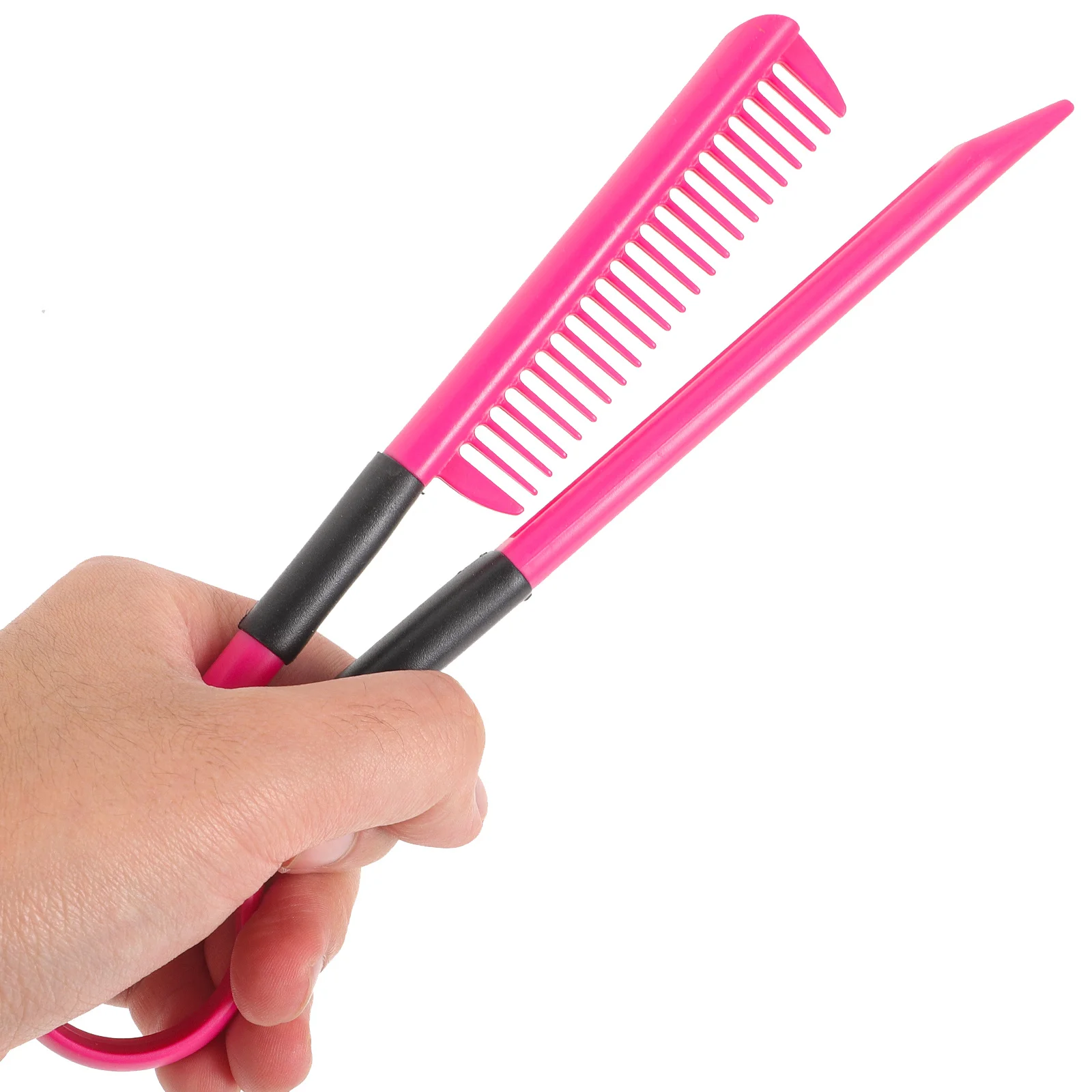 

Foldable V Shaped Hair Straightening Comb Durable Styling Tool for Salon and Home Comfortable Grip and Portable