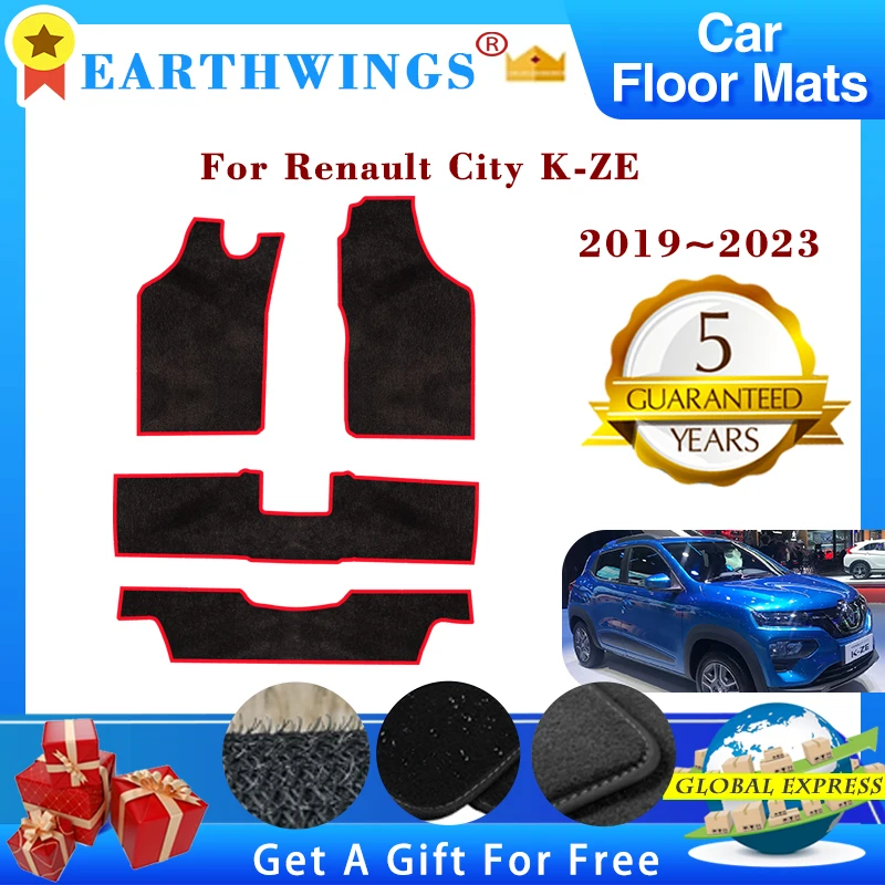 For Renault City K-ZE KZE 2022 2021 2019~2023 Car Floor Mats Panel Footpads Carpets Cover Cape Rugs Foot Pads Auto Accessories