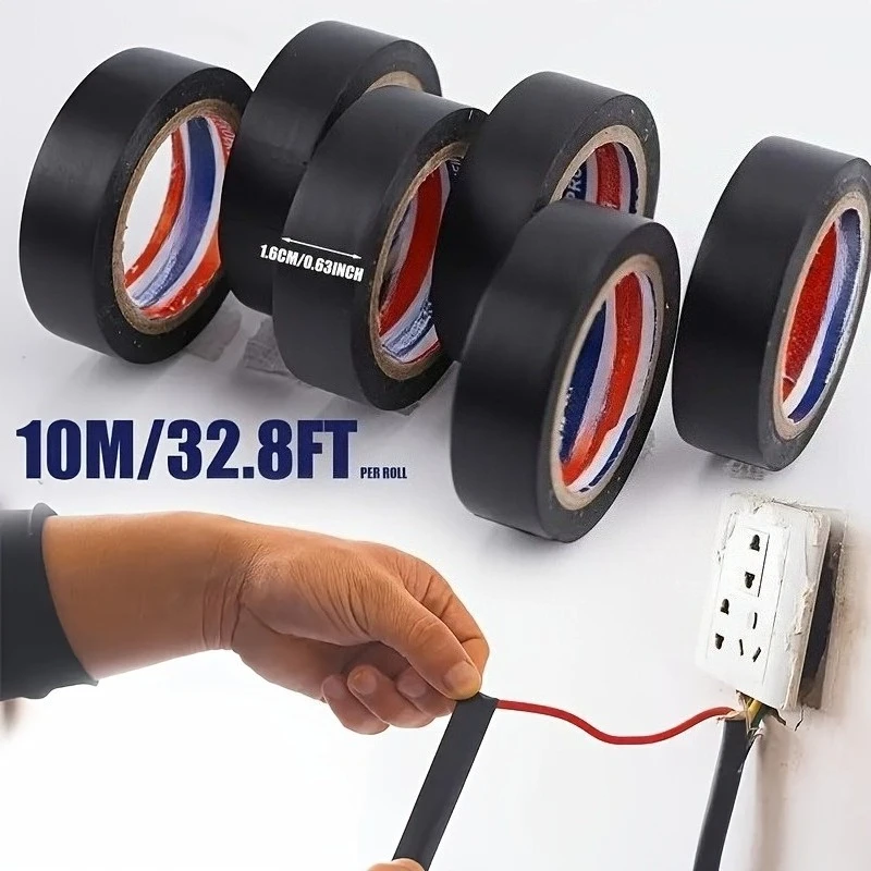 YITAPE 2 Rolls PVC Electrical Insulating Tape 16mm*10M Strong Adhesive Flame Retardant Waterproof Wire Insulation Tape