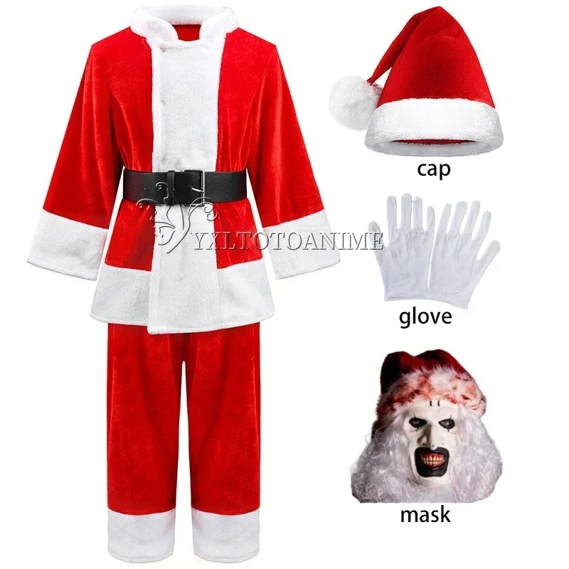 الفن المهرج تأثيري فيلم المرعب 3 زي 3-10 سنوات الأب عيد الميلاد الملابس قناع نظارات #   1 #   د.