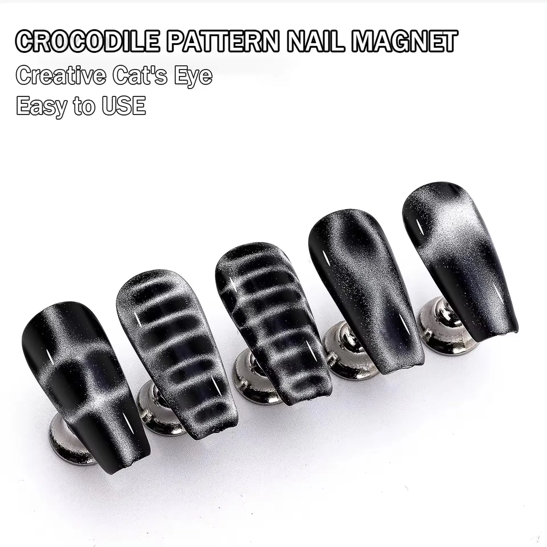 12 pezzi Cat Eye magneti per unghie ad effetto forte con texture coccodrillo gel UV smalto stick magnetico sfumato manicure bar per nail art