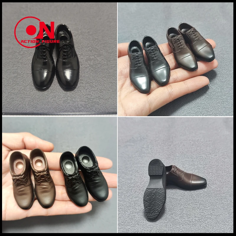 

1/6 Scale Male Black Brown Leather Shoes Solid Shoes Clothes Accessories Model Fit 12'' Soldier Action Figure Body