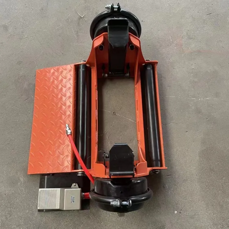 Factory produces portable tire dismantling machines with multifunctional foot pedals and tire expanders