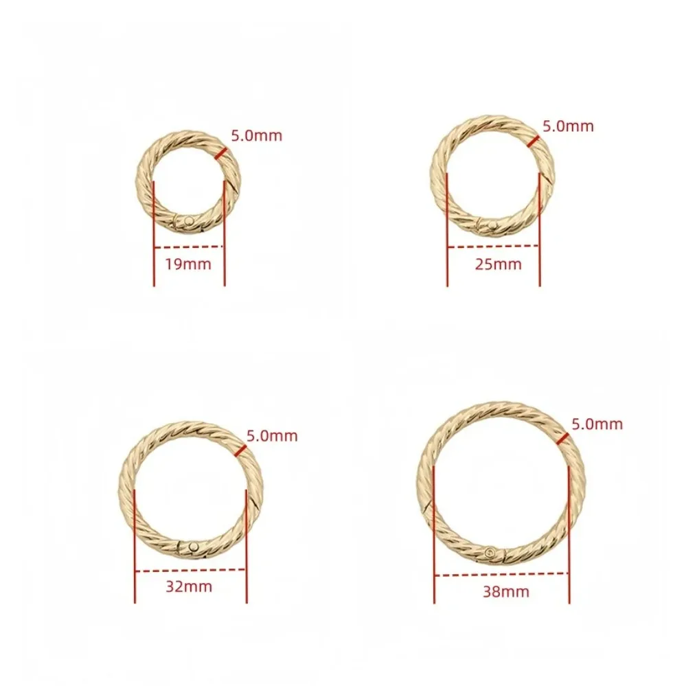 2-10 PcsTwist Spring O Ring Openable Leather Bag Handbag Strap Buckle Connect Keyring Key Dog Chain Snap Clasp Clip Carabiner