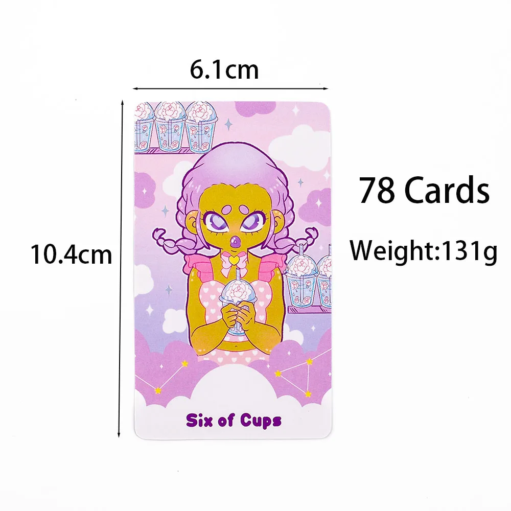 Pastel Journey Tarot Cards 78 Pcs English Version Divination Oracle Deck Board Game Camping Party Pink Original Women 10.4*6.1cm