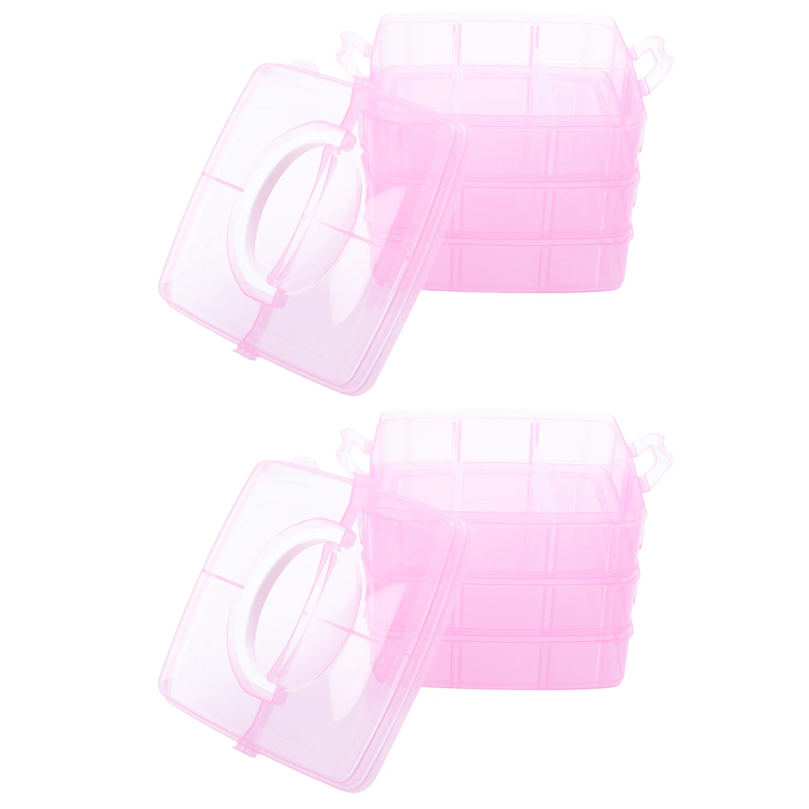 2 قطعة حاوية تخزين يدوية ثلاثية الطبقات صندوق أدوات مانيكير لمسمار الفن توريد المحمولة مسمار البولندية حقيبة للتخزين مانيكير #1