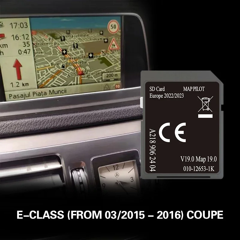 

For Mercededs E-CLASS (FROM 03/2015-2016 COUPE A2189082404 V19 Map Pilot Europe 2023 Sat NAV