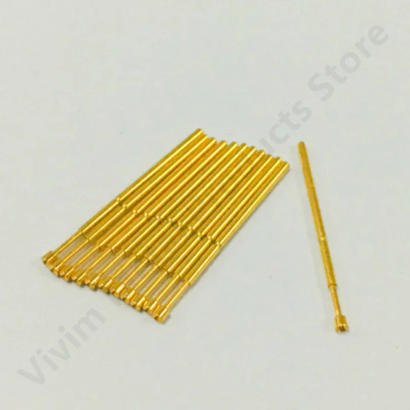 20/100PCS PA058-A Spring Test Probe Test Pin Test Tool 15.6mm Dia 0.58mm Gold Needle Tip Dia 0.8mm Pogo Pin P058-A