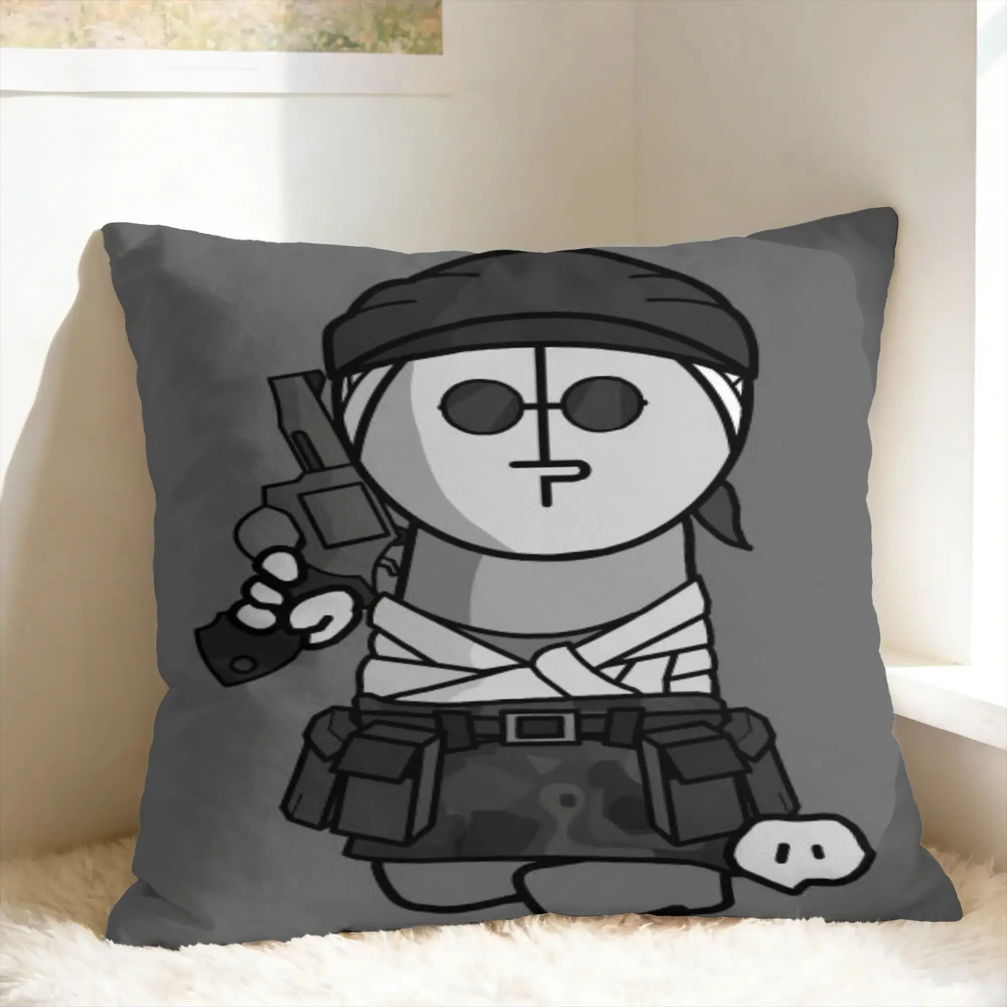 MADNESS COMBAT Hank Pillow Cover  Morden Pillow Case For Living Room Sofa Comfy Pillowcases Birthday Present