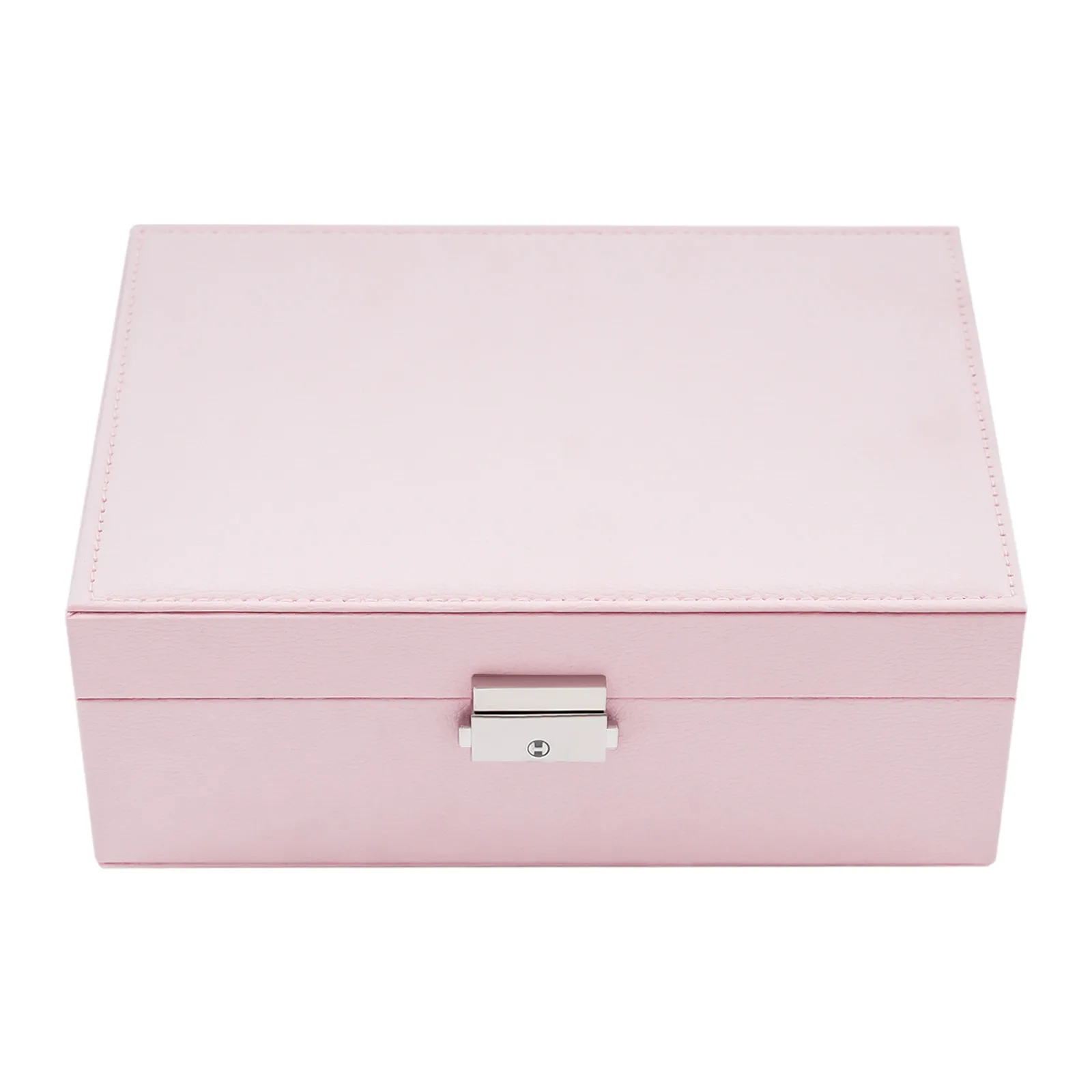 2-lagige abschließbare Schmuckaufbewahrungsbox mit herausnehmbaren Trennwänden, Schreibtisch-Organizer für Ringe, Ohrringe, Armbänder, Halsketten, Broschen, für den täglichen Schmuckaufbewahrungszweck auf dem Schminktisch zu Hause. – Detail 29