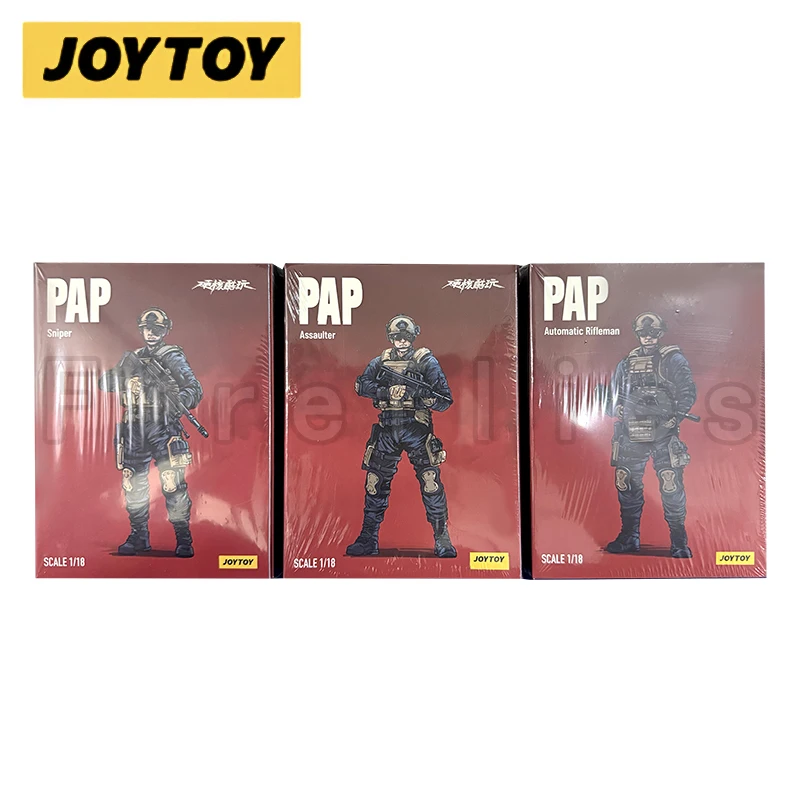 1/18 JOYTOY 3.75인치 액션 피규어(3개/세트) 인민 무장 경찰 PAP 특수 부대 애니메이션 모델 장난감